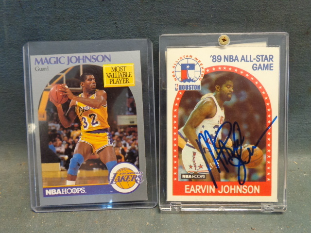 lot 35 image: Autographed Magic Johnson Card