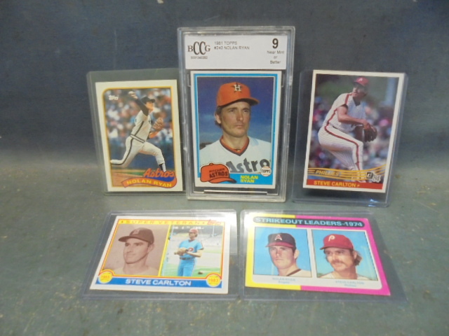 lot 29 image: Steve Carlton and Nolan Ryan Card