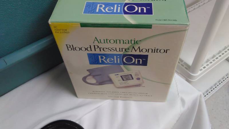lot 16 image: Blood Pressure Monitor (NIB), coolers (2), iron (like new) by Westinghouse