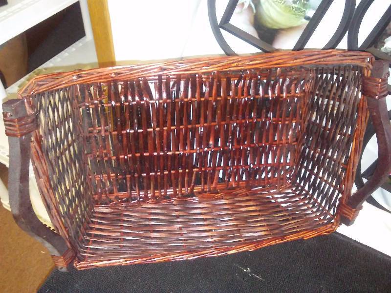 lot 109 image: Fun Dcor, Unique Picture Frames (2), Fabulous Wicker with wood handles, and more