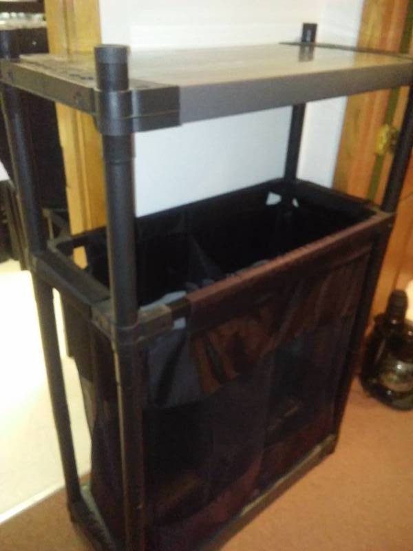 lot 115 image: Mesh and Canvas Organizer, Great for Kids Room, Laundry, Mud Room, Garage, Family Room and more