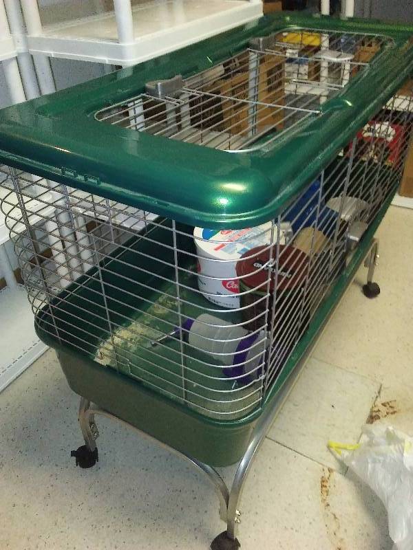 lot 129 image: Caster Roller Large Pet Taxi  Kennel 41 x 19 x 32 in. Frame is removable