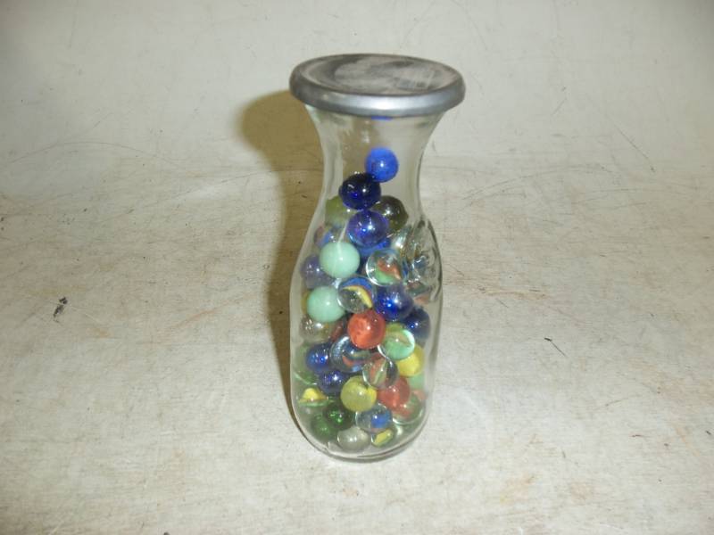 lot 16 image: Vintage Marbles in Jar