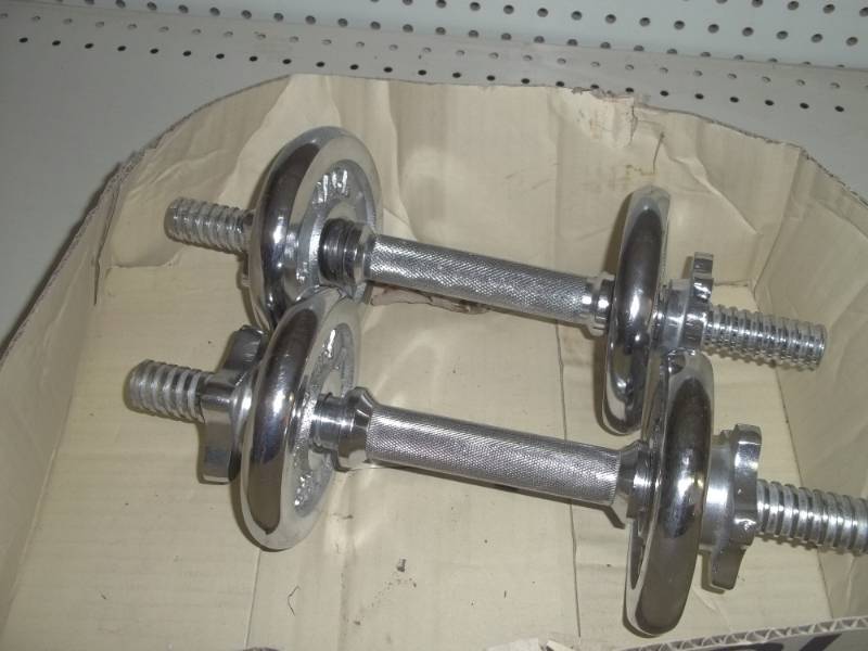 lot 57 image: Pair of Dumb Bells