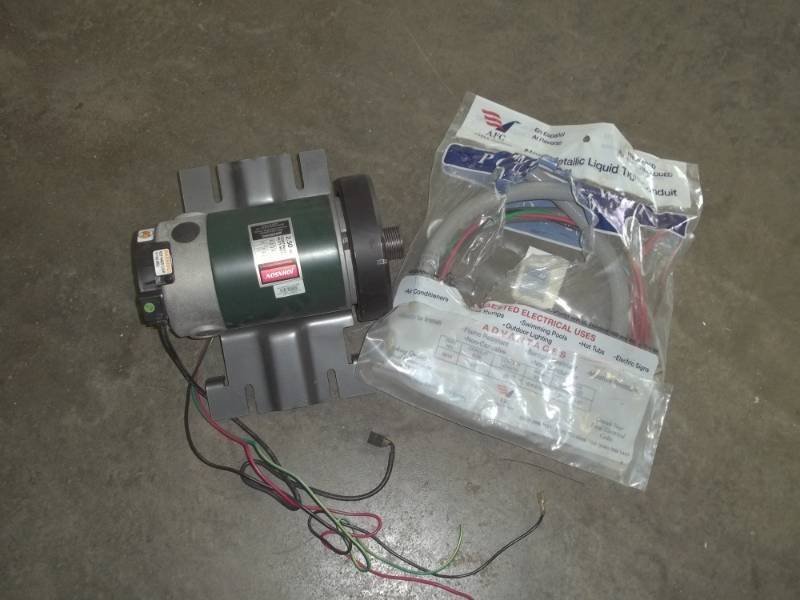 lot 113 image: Electric Motor and Conduit