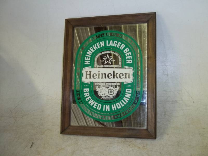 lot 174 image: Heineken 8x10 Mirror