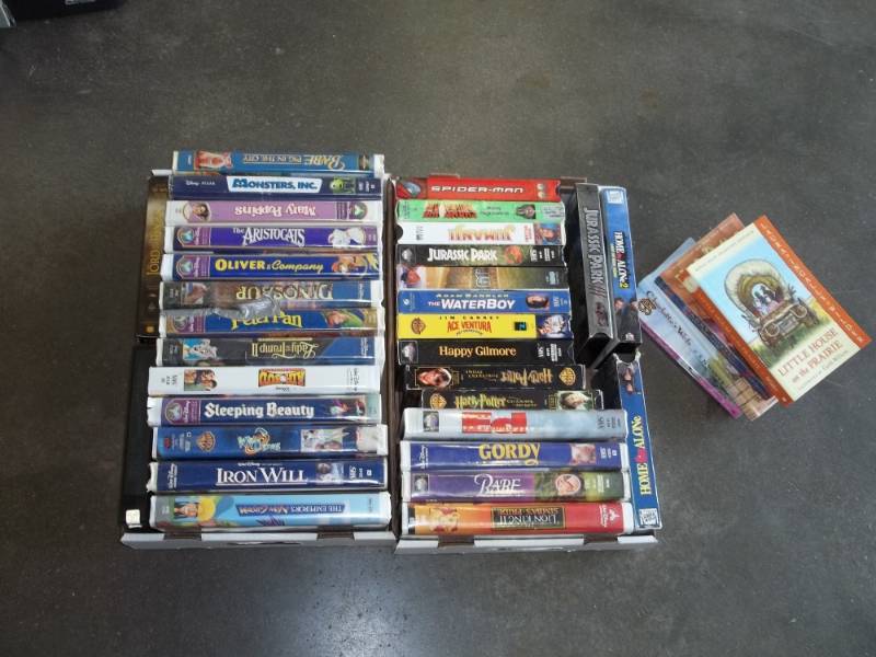 lot 182 image: Lot of Disney Movies with other movies and books