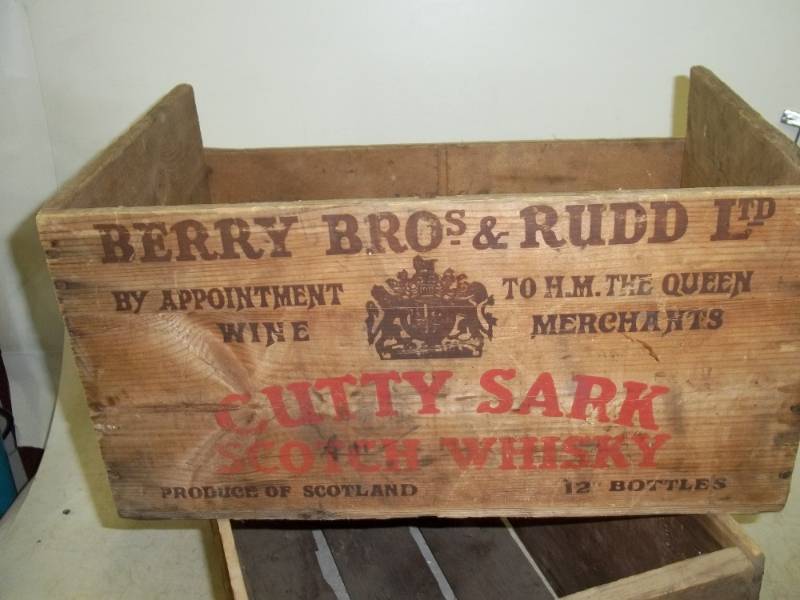 lot 198 image: Pair of Vintage Wood Crates