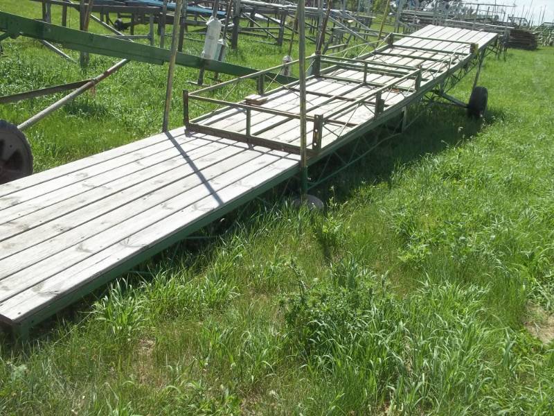 lot 223 image: 48 X 4 Hewitt Rollin Steel Dock with Cedar Decking