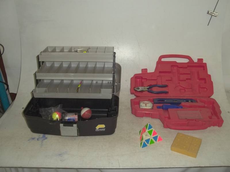 lot 255 image: Tackle Box, Tool Box and Toys