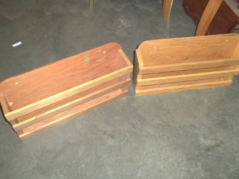 lot 283 image: Pair of Hanging Magazine Racks