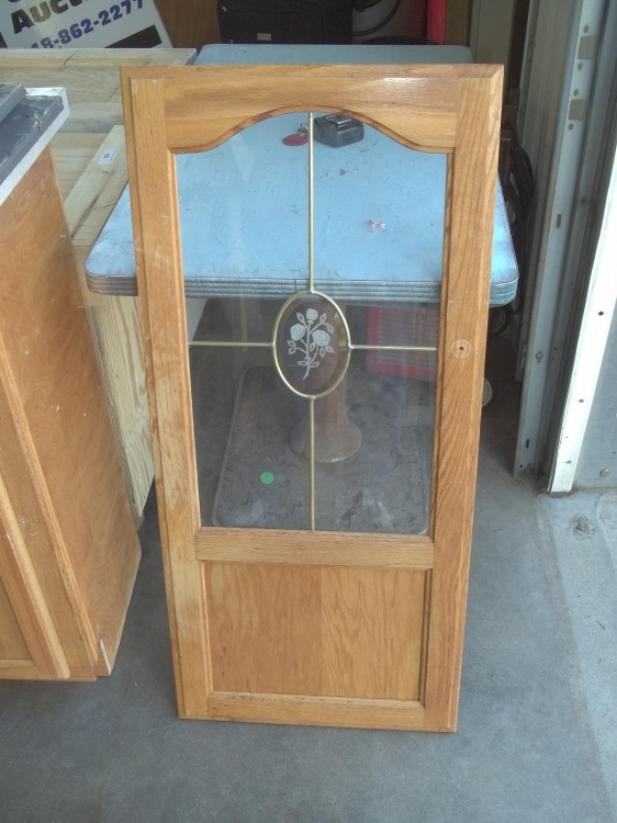 lot 296 image: Cabinet Door With Glass Window