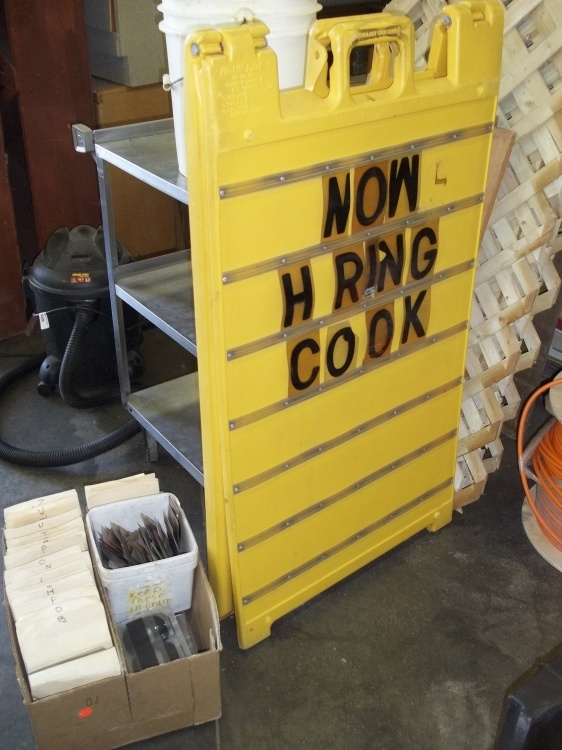 lot 311 image: Double Sided A Sign with letters