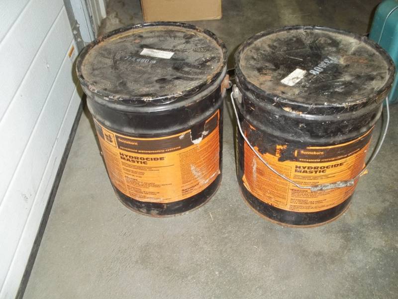 lot 383 image: 2 Pails of Hydroslide mastic one full on partical