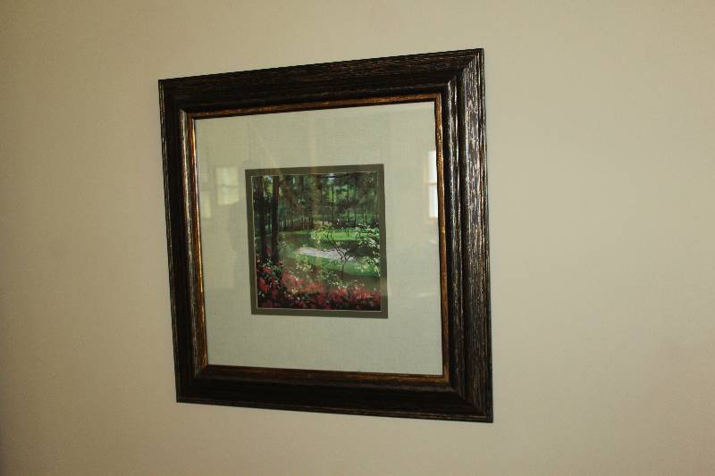 lot 134 image: Golf Course Signed B. Sikes 2001 Framed Wall Art