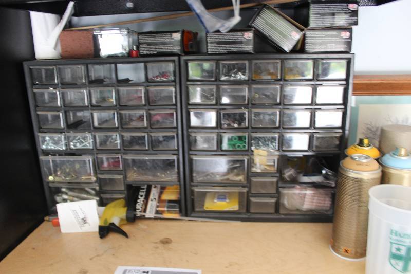 lot 121 image: Lot of (2) 31-Bin Storage Organizers