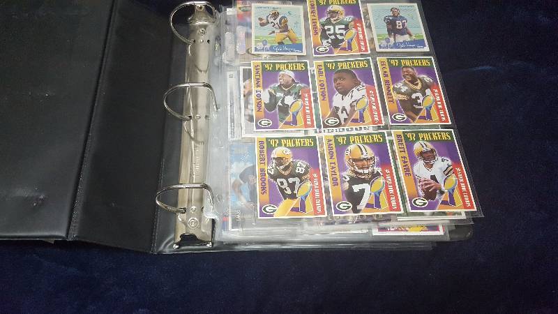 lot 101B image: Collectible Sport Cards in Individual Pocketed Protector in Three Ring Binder