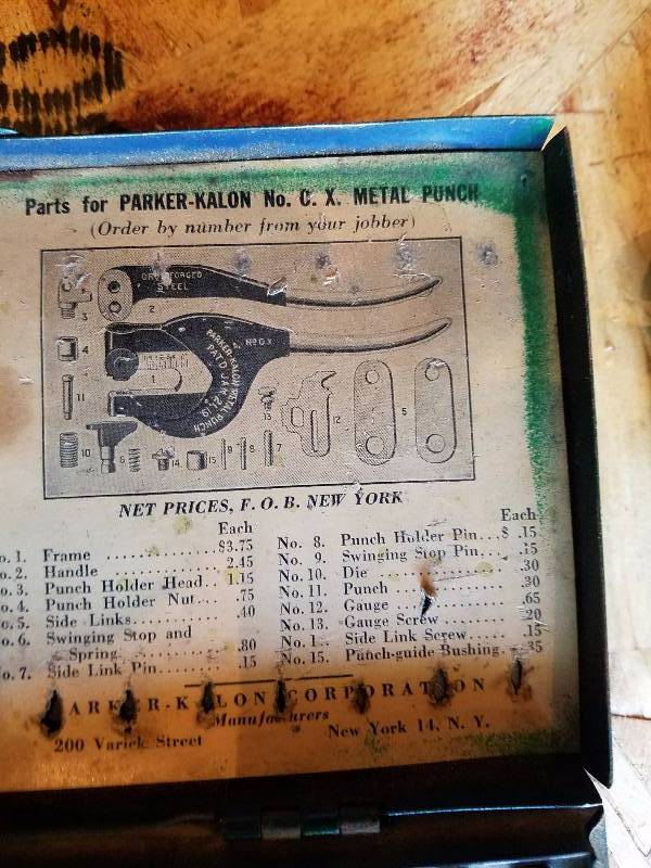 lot 160 image: Metal Punch