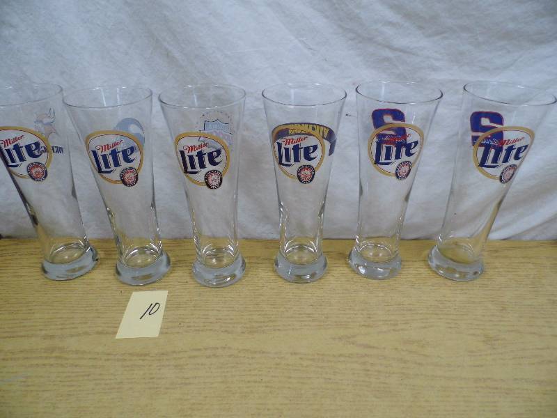 Lot of 6 Lite Pilsner Glasses