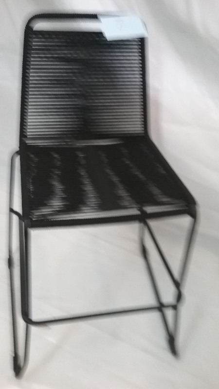 Black Woven Bar Stool