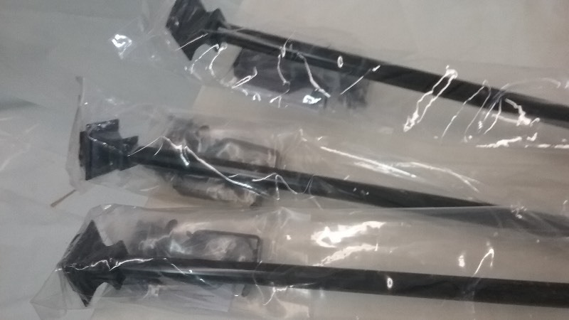 3x Black Curtain Rods