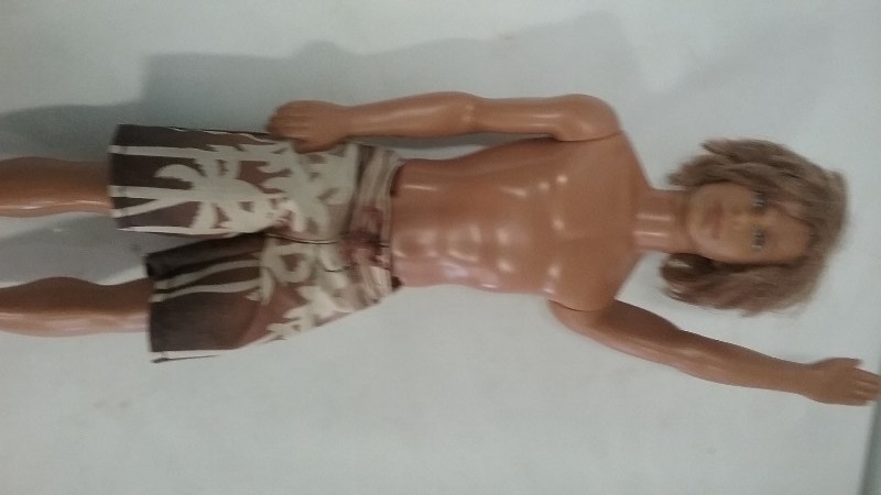 Vintage Basket filled with 2 - Mattel Ken Dolls, Clothes & Accessories