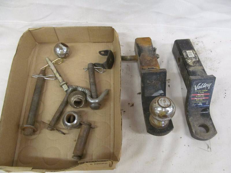 lot 82 image: hitch receivers balls, pins