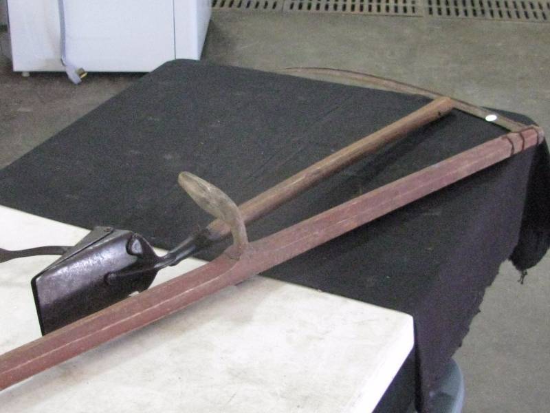 lot 70 image: Vintage Hand Planter & Hay Knife