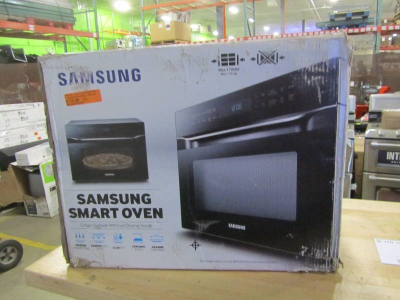 lot 52 image: Samsung 1.2 cu. ft. Countertop Power Convection Microwave in Black, Built-in Capable with Sensor Cooking