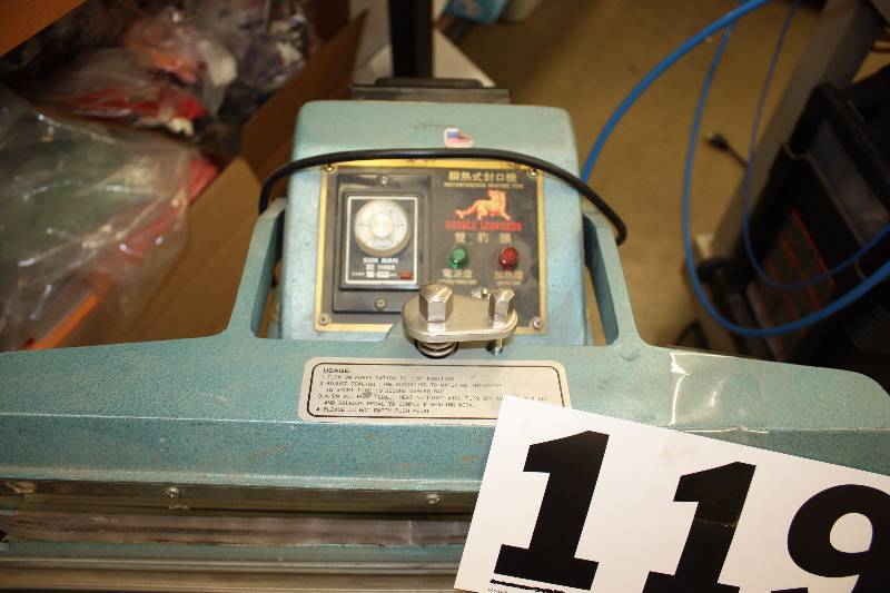 lot 119 image: Poly Bag sealer with foot control