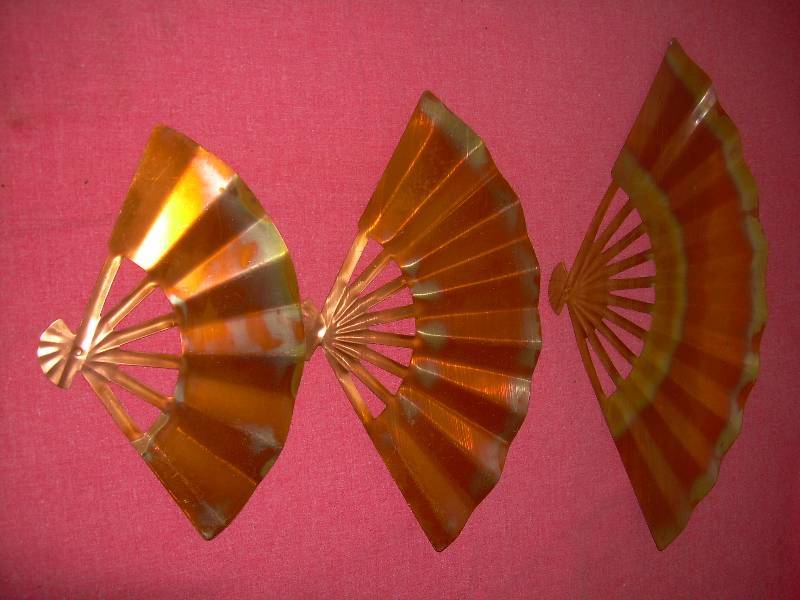 3 VINTAGE COPPER FANS