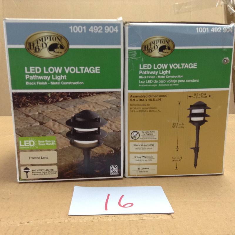 Lot of 2 Hampton Bay LED Low Voltage Pathway Light