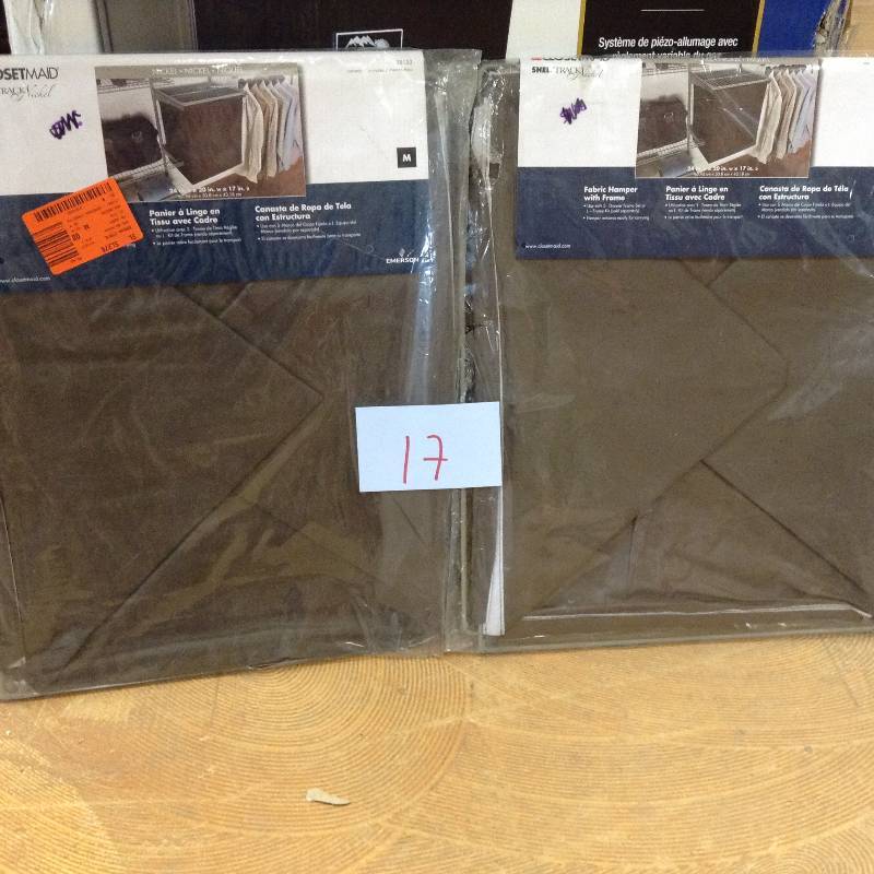 Lot of 2 Closetmaid Fabric Hamper with frame