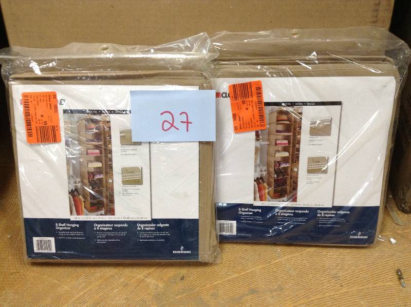 Lot of 2 Closetmaid 8 Shelf Hanging Organizers