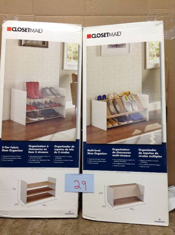 Lot of 2 Closetmaid Shoe organizers