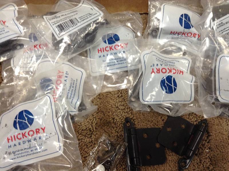Lot of 12 Hickory Surface Closing Flush Hinge