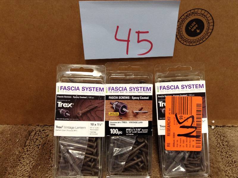 Lot of 3 Fascia System Screws Epoxy Coated