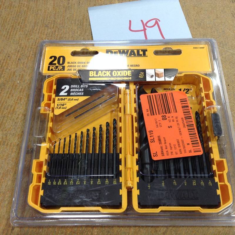 Dewalt 21 pc Black Oxide Drill Bit Set