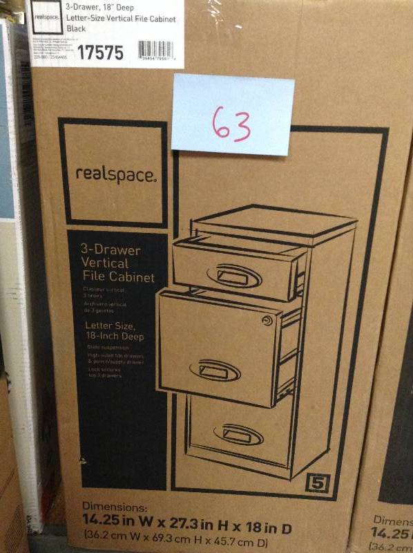 Real Space 3 Drawer Vertical File Cabinet Kx Real Deals St Paul Tools Patio Furniture Bath And Kitchen And More K Bid