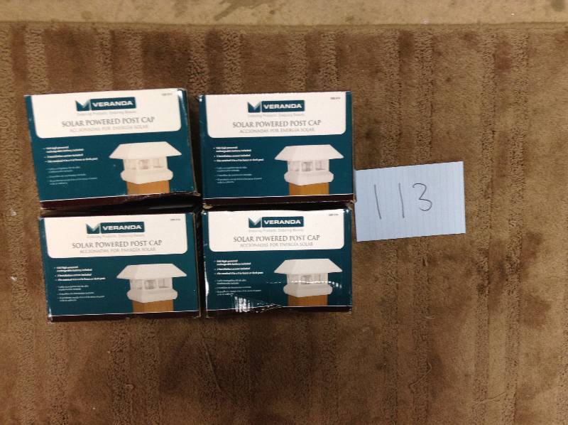 Lot of 4 new Veranda Solar Powered Caps