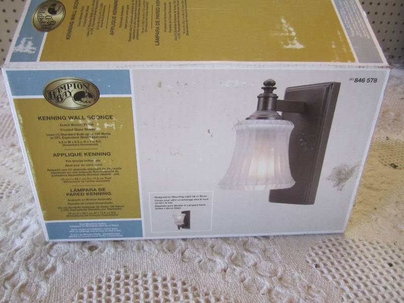 lot 252 image: Hampton Bay Kenning Wall Sconce Was...