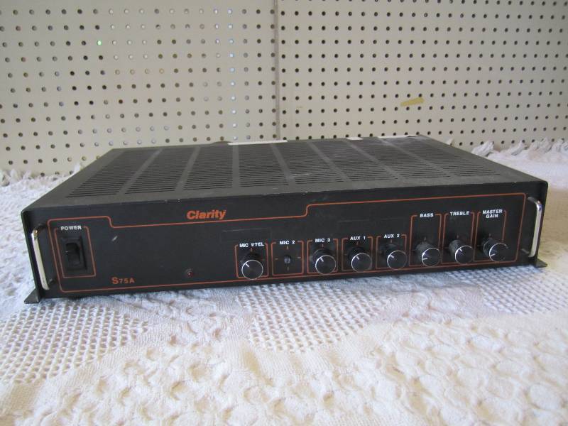 lot 1 image: Clarity S75A Mixer Amplifier Powers...