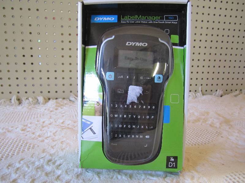 lot 34 image: Dymo Label Manager 160 Open box. Re...