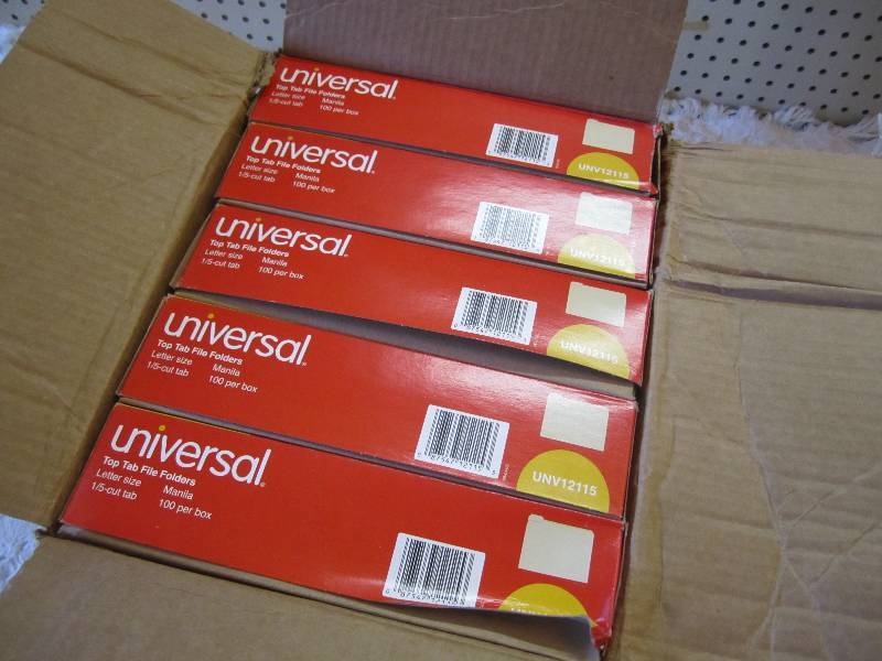 lot 43 image: Case of 5 boxes of 100 Top Tab File...