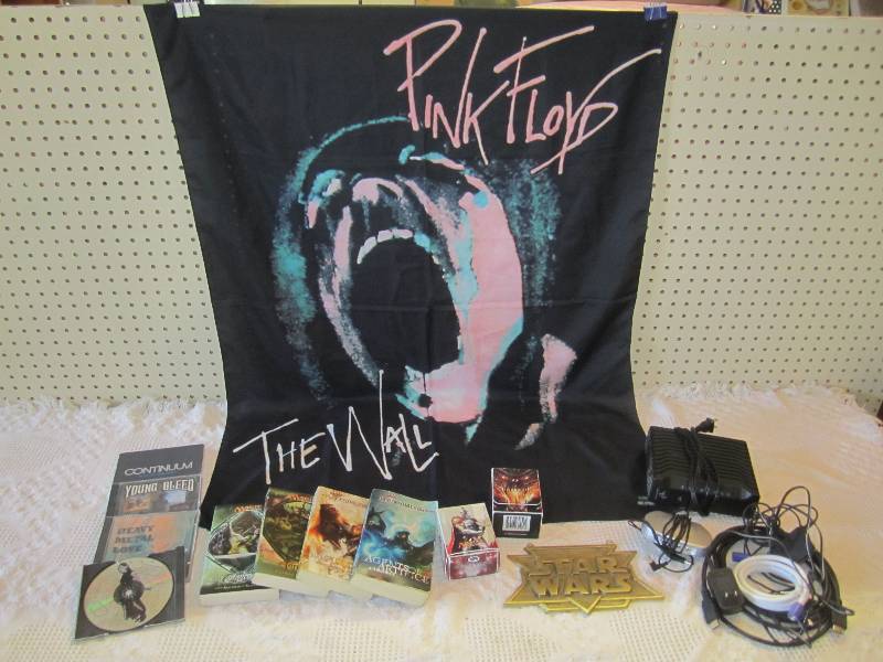 lot 65 image: Lot of misc. Pink Floyd Banner, CD...