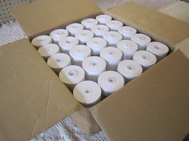 lot 118 image: Case of 50 thermal register rolls. ...