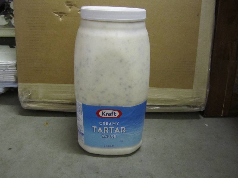lot 120 image: Case of 4 1-gallon Tarter Sauce...