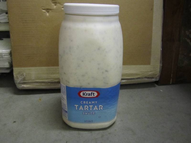 lot 122 image: Case of 4 1-gallon Tarter Sauce...