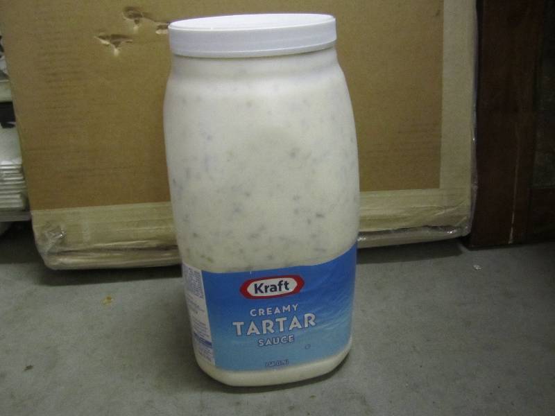 lot 123 image: Case of 4 1-gallon Tarter Sauce...
