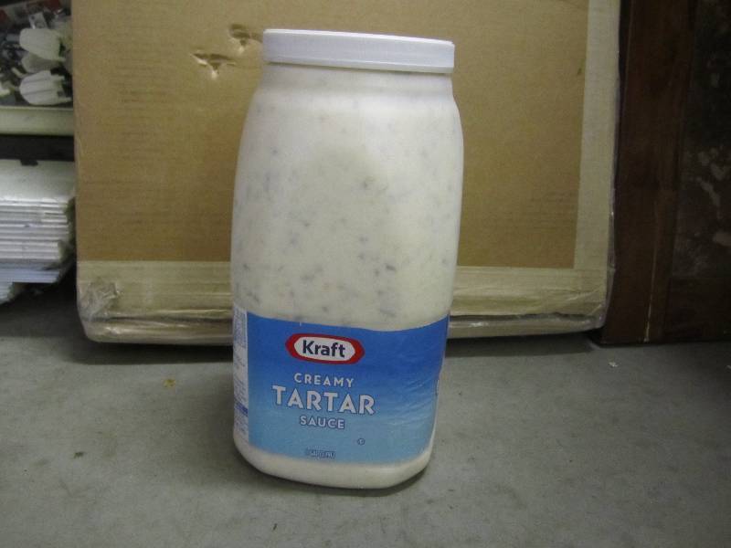 lot 124 image: Case of 4 1-gallon Tarter Sauce...